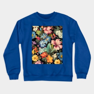 Vibrant Exotic Flower Pattern 2 Crewneck Sweatshirt